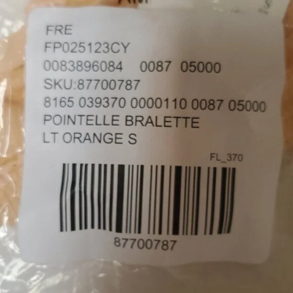Intimately Free People Pointelle Bralette in Light Orange Size S NWT $30 - Picture 6 of 11